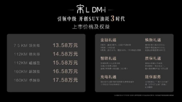 第五代DM技术首款中级SUV宋L DM-i天津上市