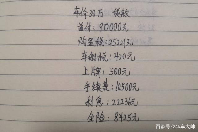 30万元的车，贷款三年和全款买车究竟相差多少钱？销售员道出实情