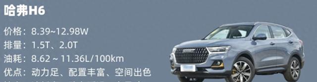 最适合一家三口开的“6款”SUV，预算10万左右，空间大舒适度好