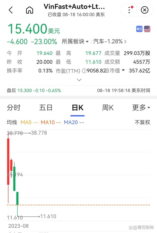 越南电动汽车品牌仅次于特斯拉、比亚迪？上市4天股价暴跌60%